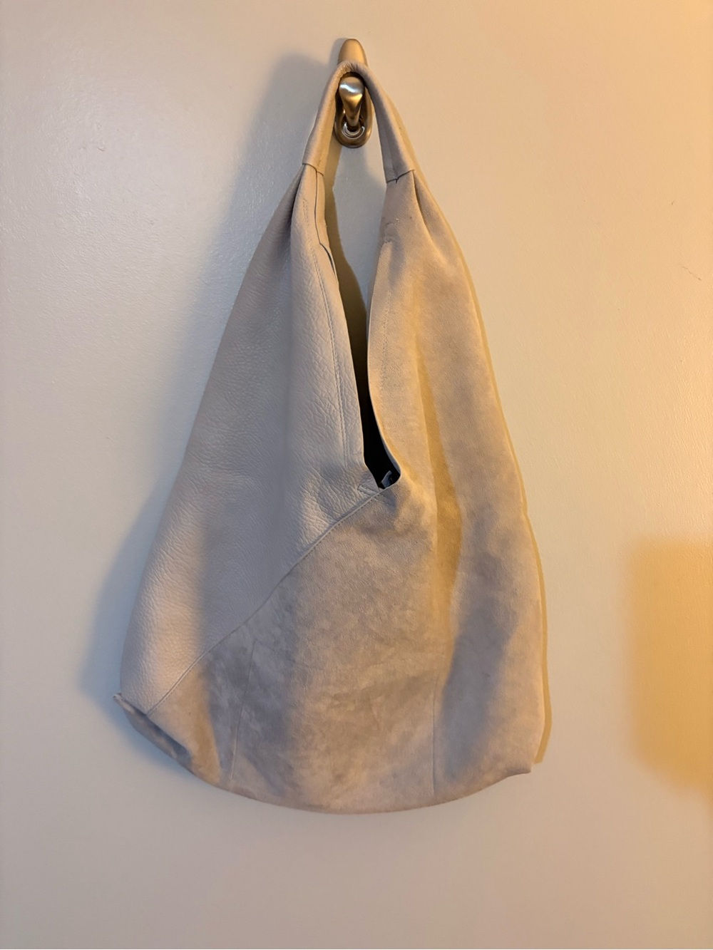 Shiraleah Cream Suede & Leather Hobo - Picture 2 of 5